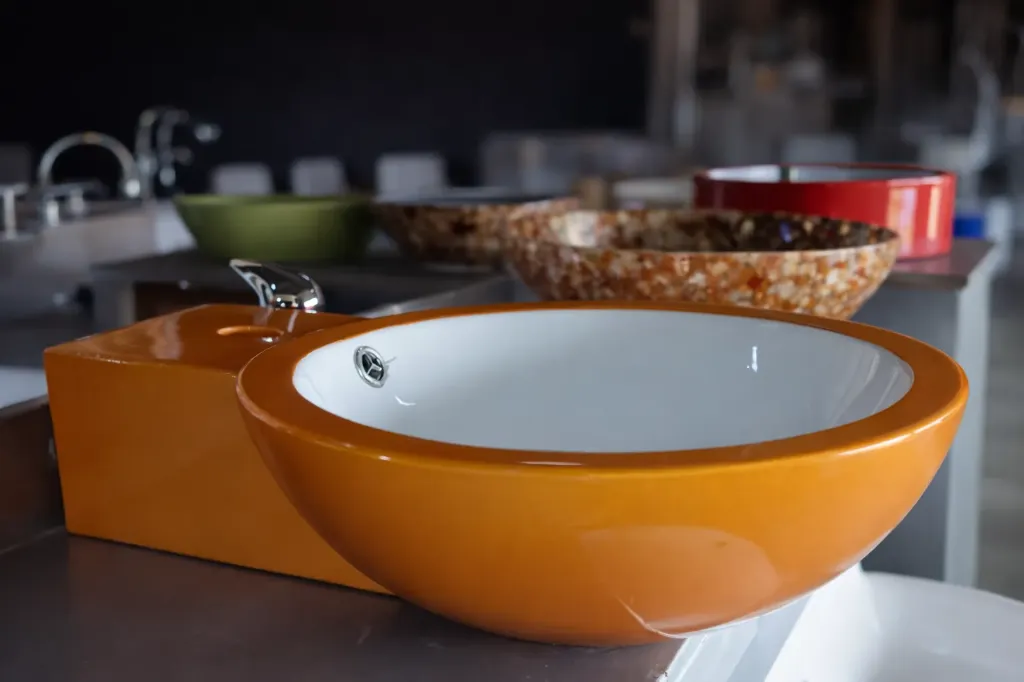 [245F] Artistic Wash Hand Basin Wall-hung (Orange)-245F